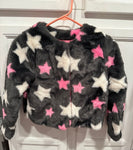 Cat & Jack Pink/grey star coat size 7:8 7