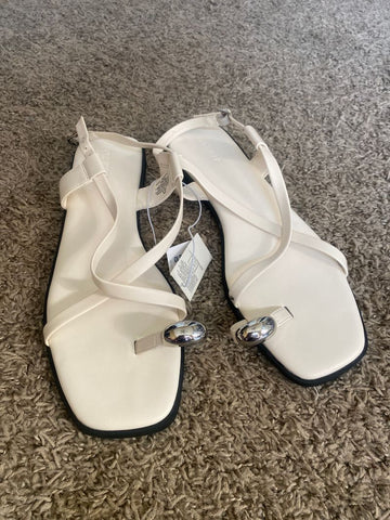Old Navy Off white strappy sandals. Brand new 9-1/2 (Adult)
