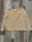 J. Crew - Gold stripe long sleeve top Women's 4