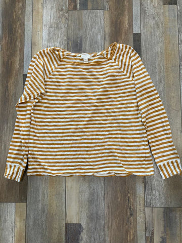 J. Crew - Gold stripe long sleeve top Women's 4