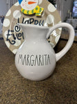 Rae Dunn RD margarita pitcher  This is very large. Decor