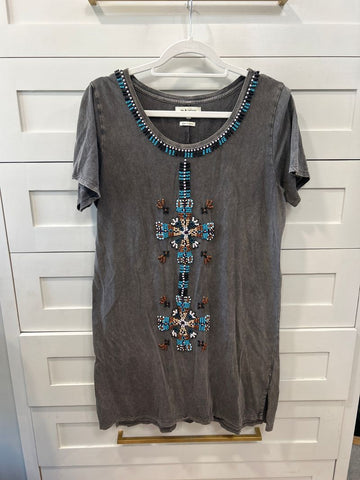 MM Vintage Gray beaded dress Women's - S
