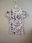 Aéropostale Purple floral AERO size small tshirt excellent used condition Junior Small 1-3