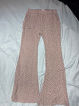 Jessica simpson Brown cheetah flared pants GUC - fading at bottom 6T/6X