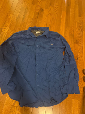 Columbia Blue Omni shade shirt Men's - L