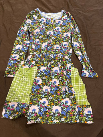 Matilda Jane purple flowers green pocket dress 8