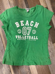 Girls l.e.i. beach volleyball green shirt - SIZE 8/10 8