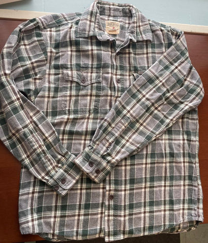 Red Head Soft flannel in blue, gray, brown and cream Men's - M