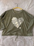 Boutique S/M very roomie Crop lightweight terry sweatshirt Women's - M