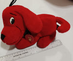 Clifford the Big Red Dog Stuffed Animal about 9" long, wear on tag Plush Toys