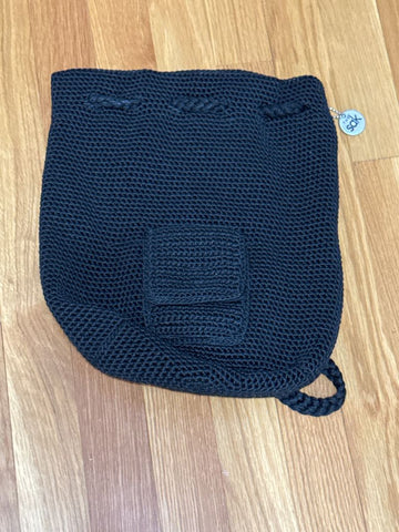 The Sac Backpack style pull cinch top closure bag black Bag
