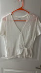 Old Navy White wrap top Women's - S