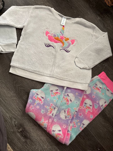 Childrens place Unicorn fleece pajamas 14