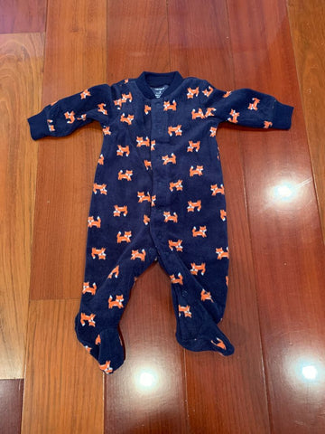 Carters 3 month fleece fox snap sleep and play 0-3 Months