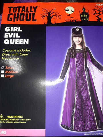 NEW Girl Evil Queen Hoop Skirt Purple Halloween Costume Small 6T/6X
