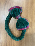 Hairbow-maroon & green Fits ages 0 to 12 months Hair Accessories