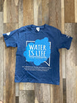 Water is Life T-shirt Size 10/12 blue and white t-shirt 10