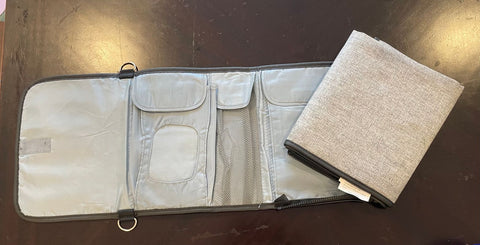 Monbebe Gray diaper caddy with removable changing mat and light stain Potty and Diapering
