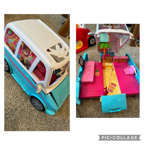 Barbie puppy Rv Barbie Ultimate Puppy Mobile Toy Van Pet Camper Dolls and Accessories