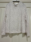 Time and tru Long sleeve super soft top white with black dots Women's - M