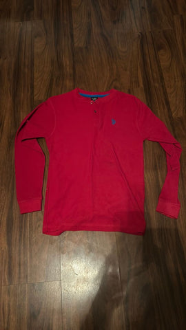 US Assin Polo Red Thermal long sleeve shirt, great condition 14