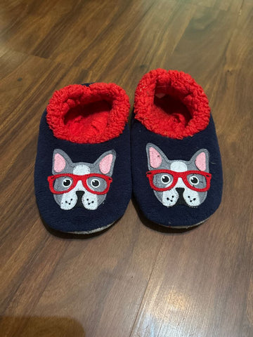 Snoozers Navy and Ted House Shoes 2 (Big Kid)