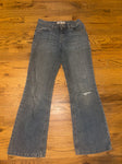 LEI Distressed bootleg Jeans small black paint spot near pocket 12