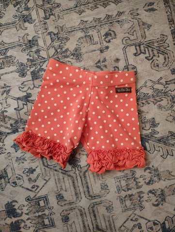 Matilda Jane Peach polka dot shorts EUC size 6 Matilda Jane 6T/6X