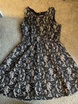 Heart Soul Tan/black lace dress Women's - L