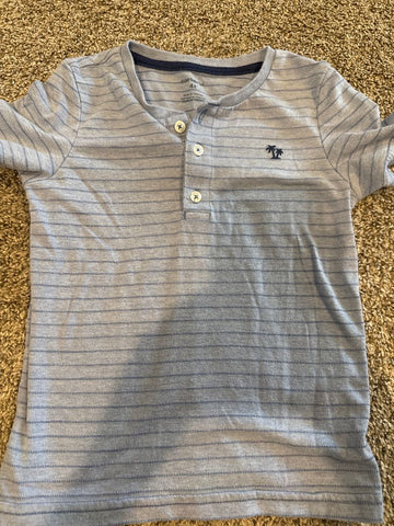 Carters Blue striped henley 4T/4