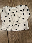 Carters White black polka dots 18 Months