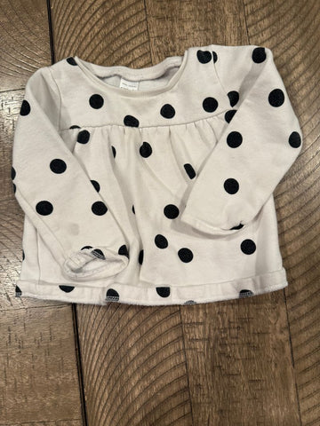 Carters White black polka dots 18 Months