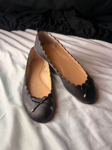 Lands end Black business style flats NWOT 7 (Adult)