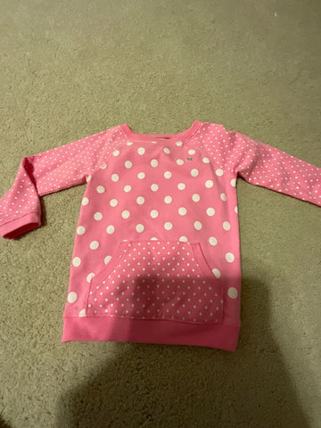 Carters Pink polka dot sweatshirt 24 Months