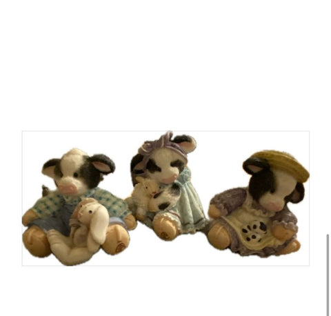 Mary Moo Moos Lot 3 1994 Bunny Lamb Eggs Decor