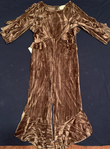 Mia Joy NEW brown velour jumpsuit 12