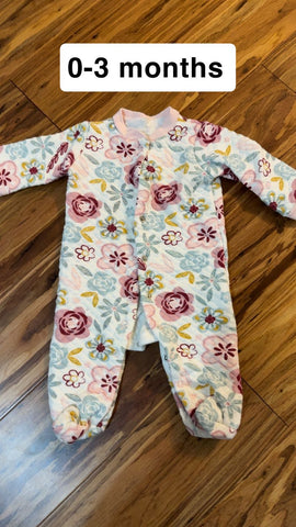 Quilted flowers  0-3 Months