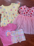 Garanimals Yellow dress, pink shirt, and shorts PLAY forstains Dress is EUC 18 Months