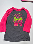 Under Armour Gray pink Some girls chase boys 6T/6X