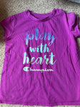 Champion Play with heart purple shirt 6T/6X