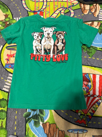McCoy Size 6/7 this is the back front has logo and small pocket 6T/6X